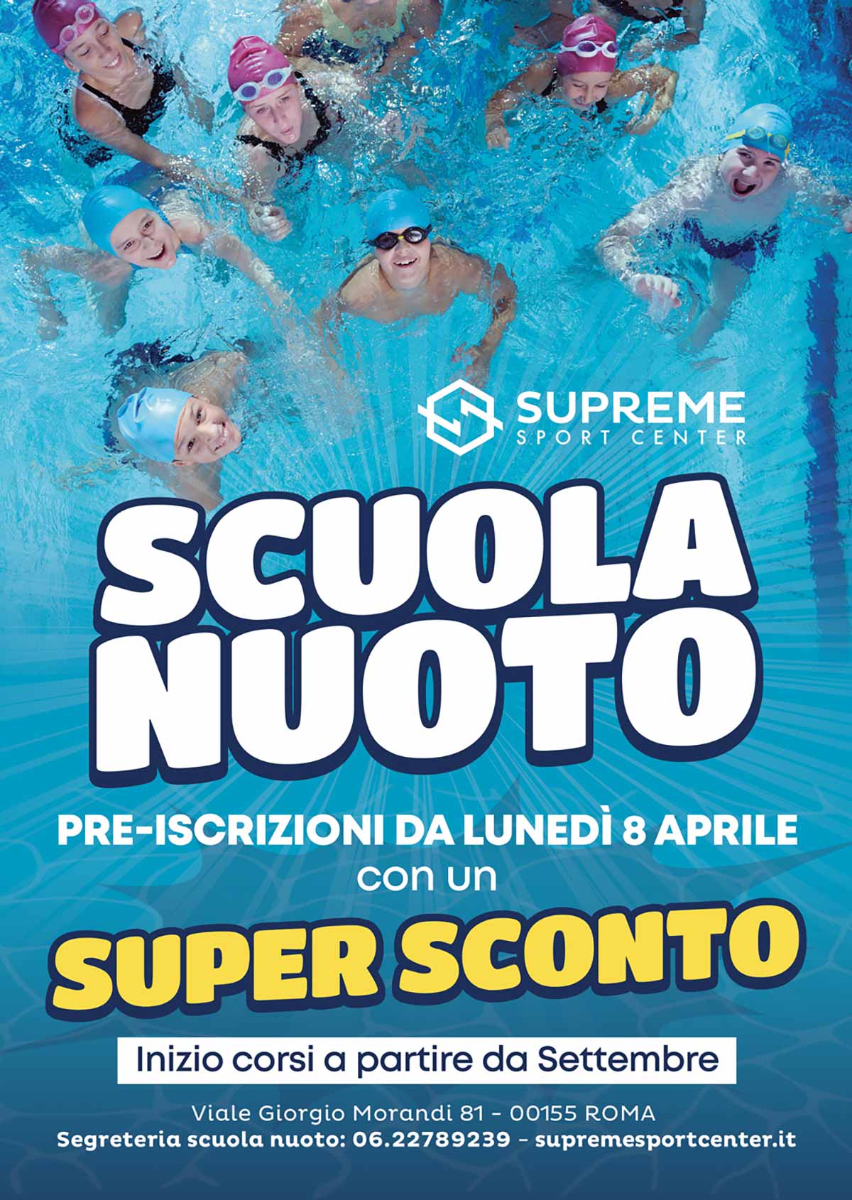 Scuola Nuoto: Pre-iscrizioni aperte da Lunedì 08 Aprile in Super Sconto